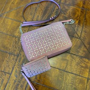 Michael Kors Pink Crossbody & Wristlet